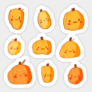 Pumpkin illustration pattern Sticker